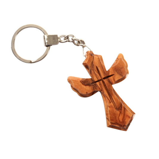 Schlüsselanhänger Kreuz in Engel-Form-0