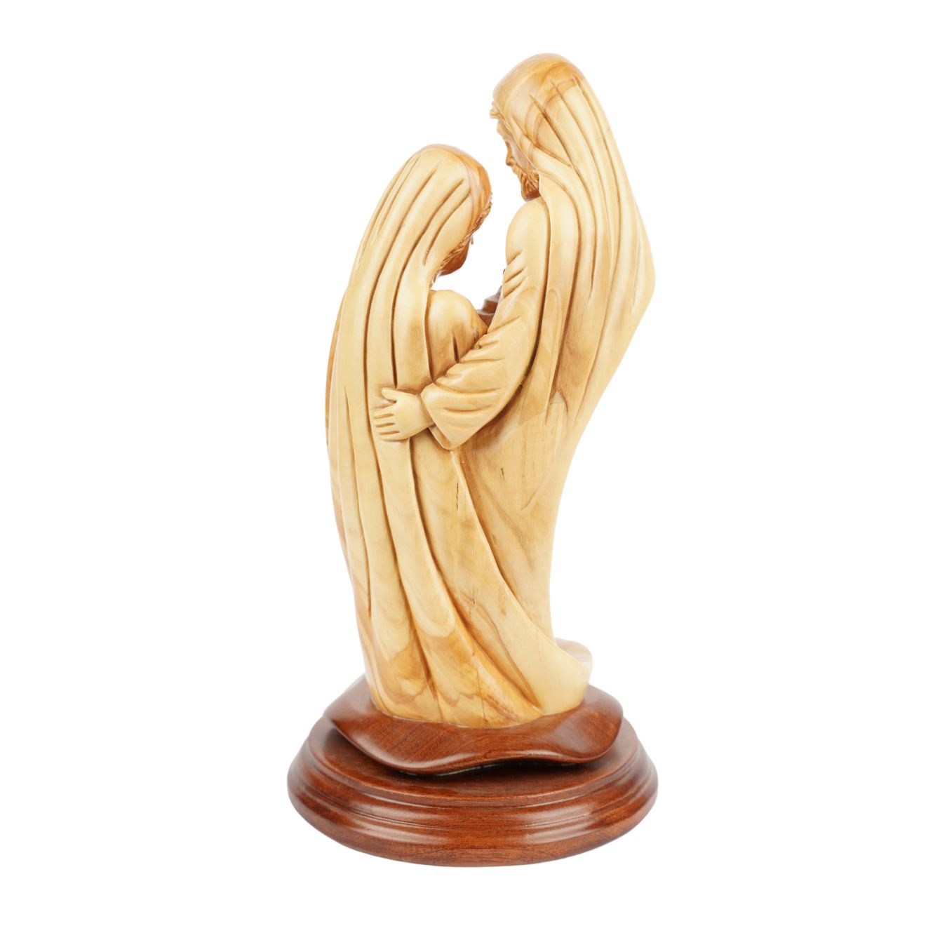 Heilige Familie mit Jesuskind – Handgeschnitzte Olivenholzskulptur aus Bethlehem (28 cm)-2