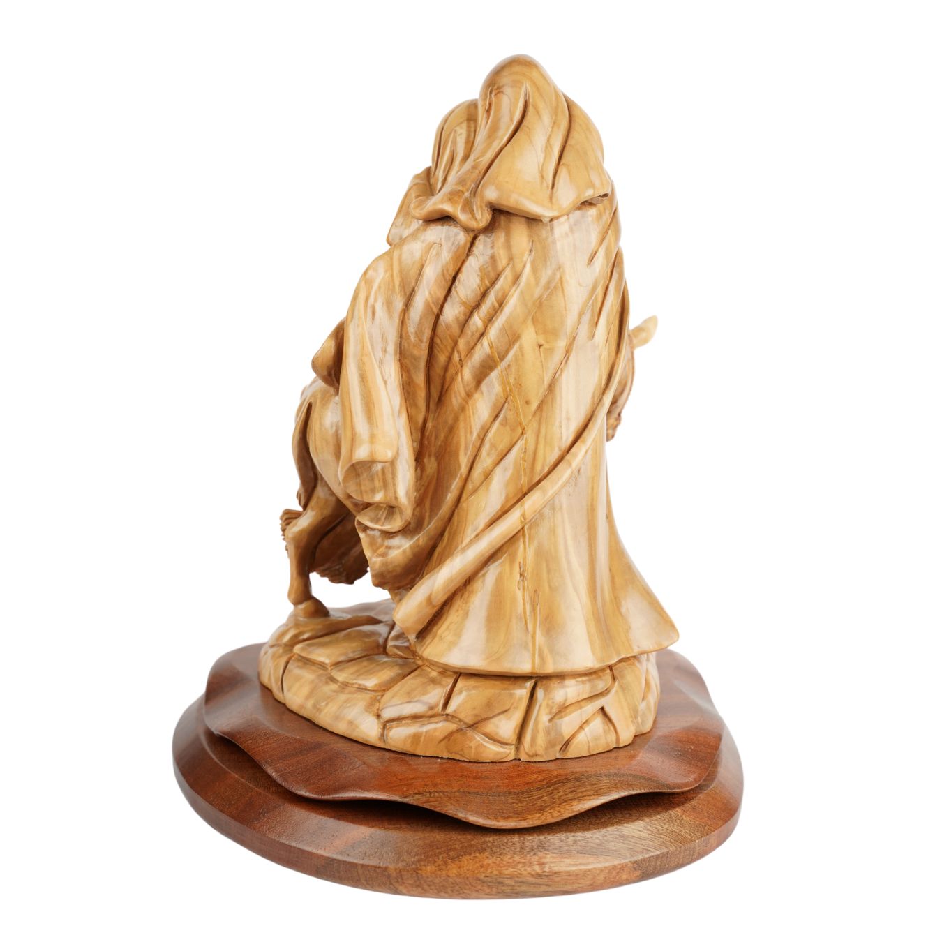 Flucht nach Ägypten – Handgeschnitzte Olivenholzskulptur aus Bethlehem (30 cm)-1