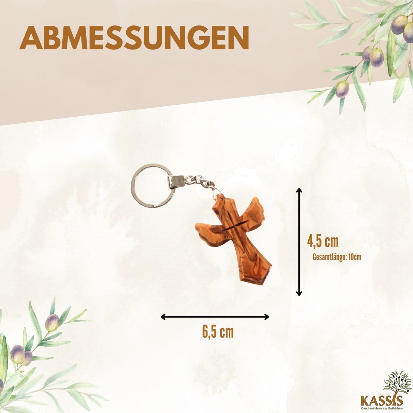 Schlüsselanhänger Kreuz in Engel-Form-2