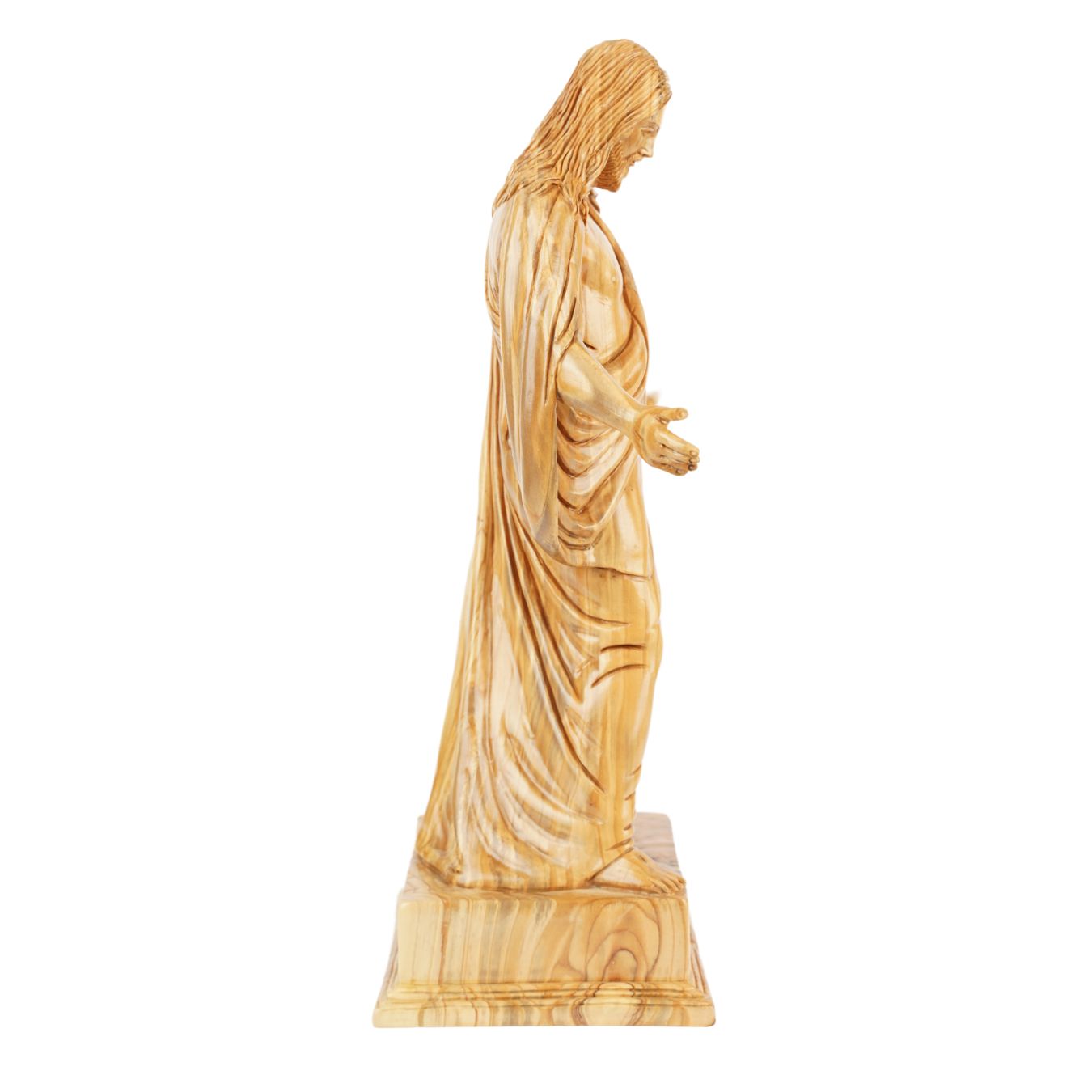 Handgeschnitzte Jesus-Statue aus Olivenholz – Exklusive Christusfigur aus Bethlehem (39 cm)-3