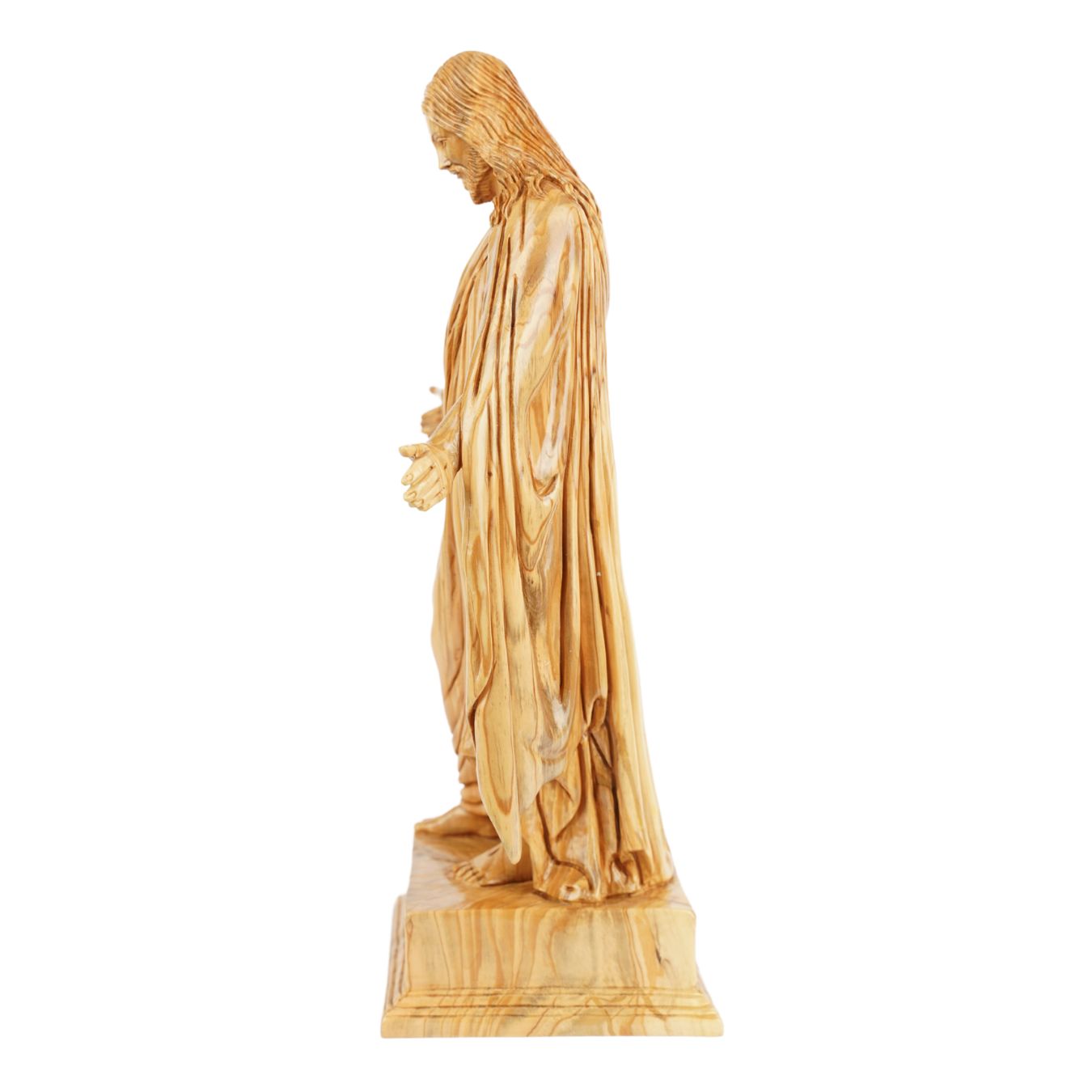 Handgeschnitzte Jesus-Statue aus Olivenholz – Exklusive Christusfigur aus Bethlehem (39 cm)-2