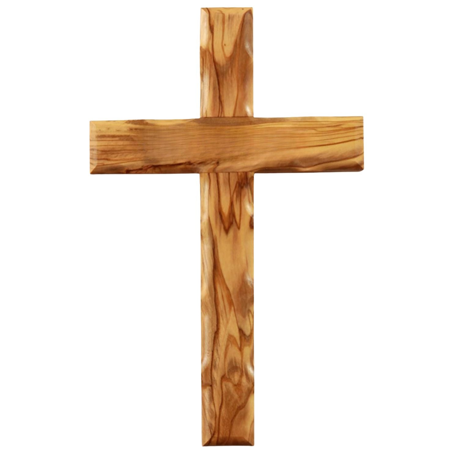 Schlichtes Wandkreuz aus Olivenholz-0