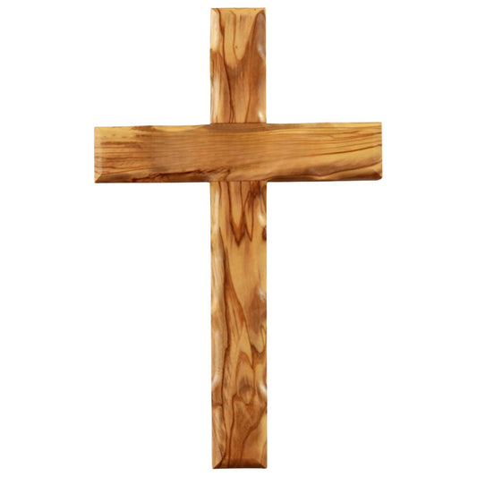 Schlichtes Wandkreuz aus Olivenholz-0