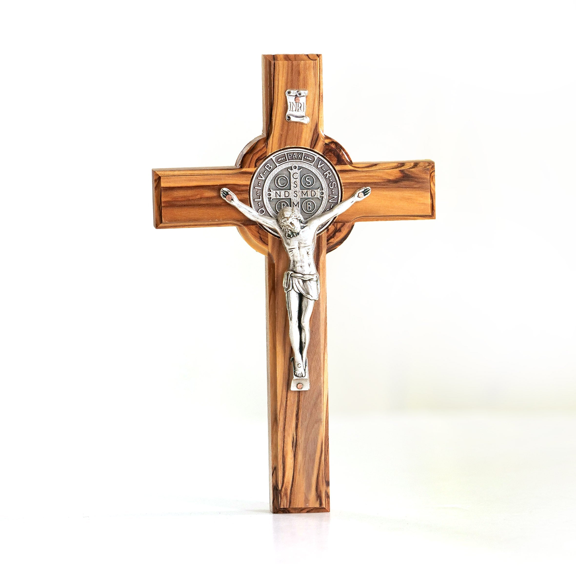 St. Benedikt Kreuz aus Olivenholz-0